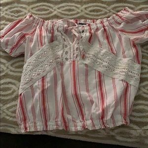 off the shoulder stripped medium